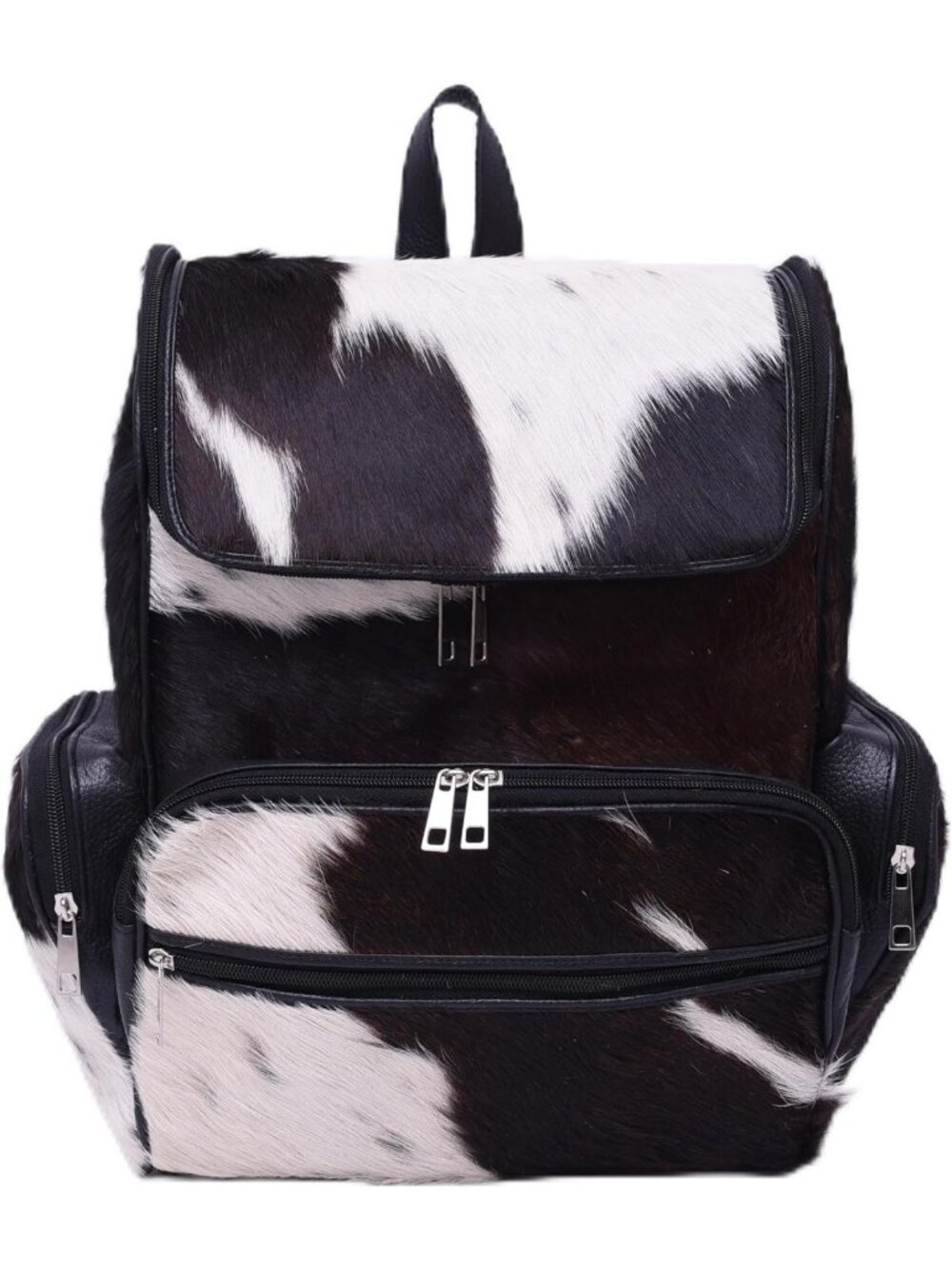 Stylish Cowhide Backpack for Men & Women - Premium Leather Diaper Bag, Boho Chic